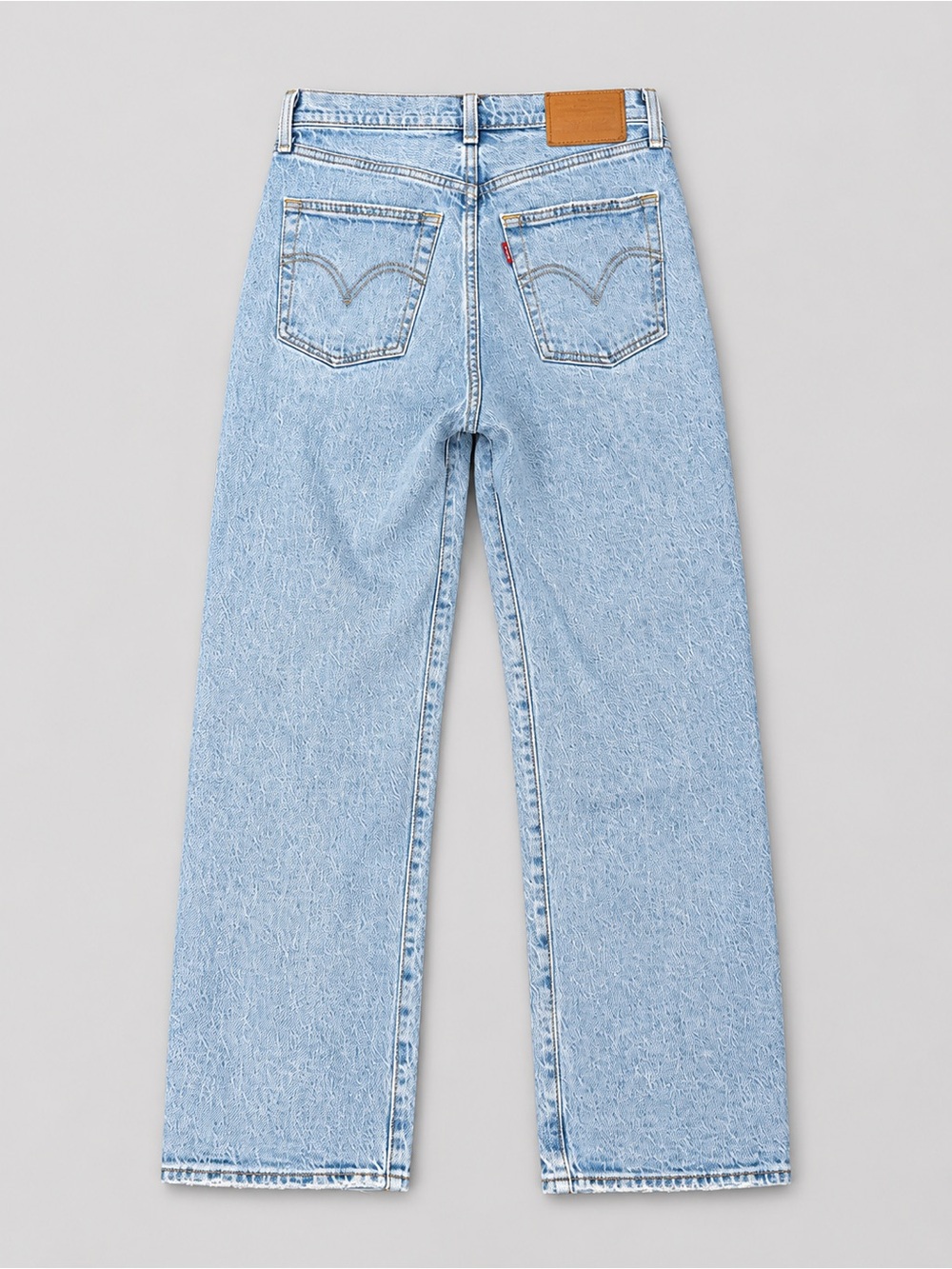Levi’s Ribcage Straight Ankle jeans in “Samba Done,” size W26/L27
